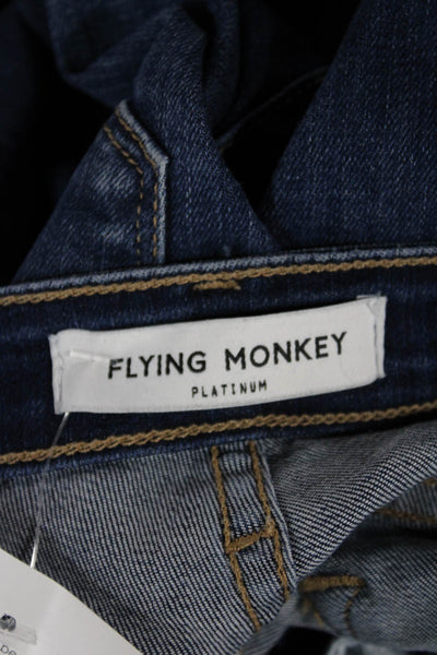Flying Monkey Womens Skinny Jeans Blue High Rise Cotton Blend Size 25