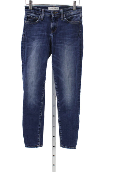 Flying Monkey Women Skinny Jeans Blue High Rise Button Size 24