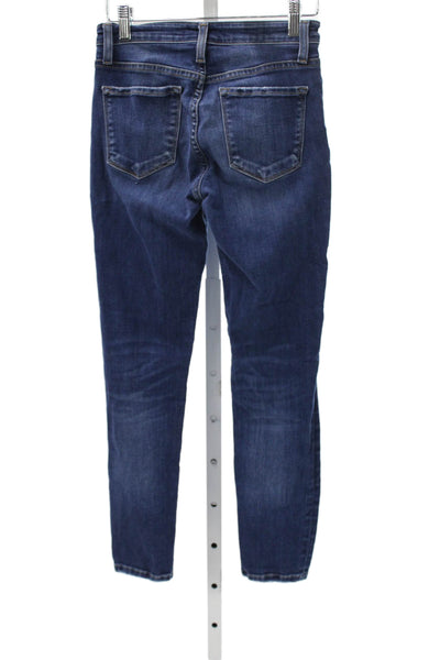 Flying Monkey Women Skinny Jeans Blue High Rise Button Size 24