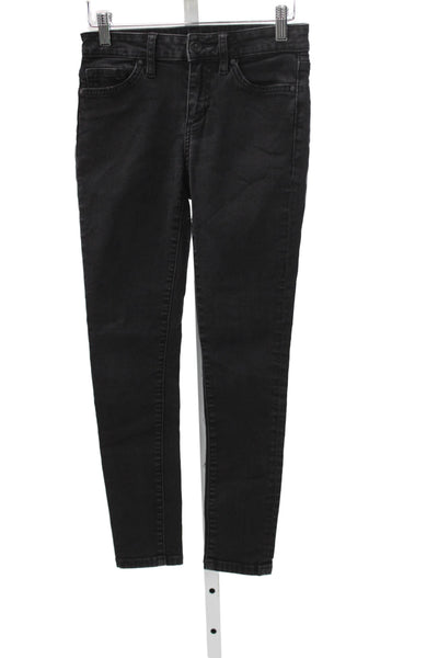 Joes Womens Skinny Jeans Black Cotton High Rise 26 Inseam Size 24