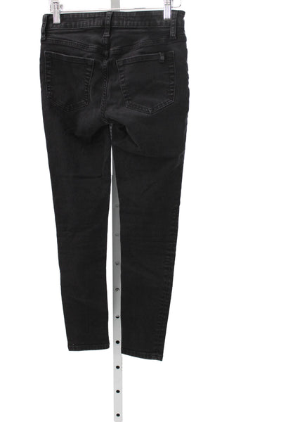 Joes Womens Skinny Jeans Black Cotton High Rise 26 Inseam Size 24
