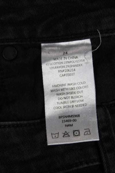 Joes Womens Skinny Jeans Black Cotton High Rise 26 Inseam Size 24