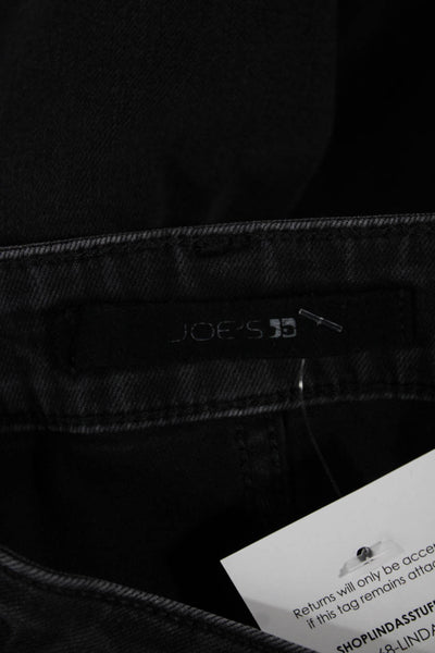 Joes Womens Skinny Jeans Black Cotton High Rise 26 Inseam Size 24
