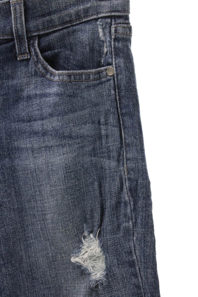 Pistola Women Skinny High Rise Jeans Blue Cotton Button Size 24