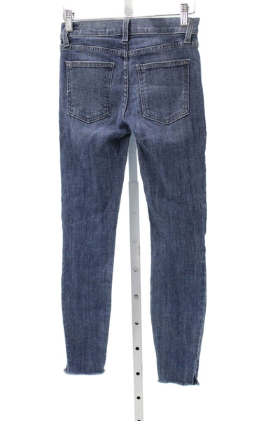 Pistola Women Skinny High Rise Jeans Blue Cotton Button Size 24