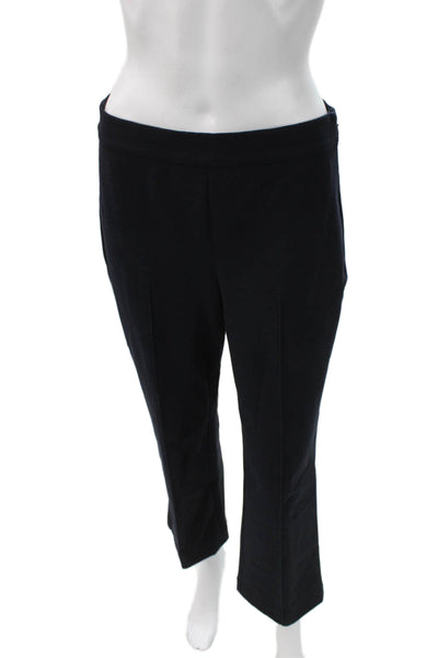Vince Womens Cropped Black Cotton Pants Zip Size 2