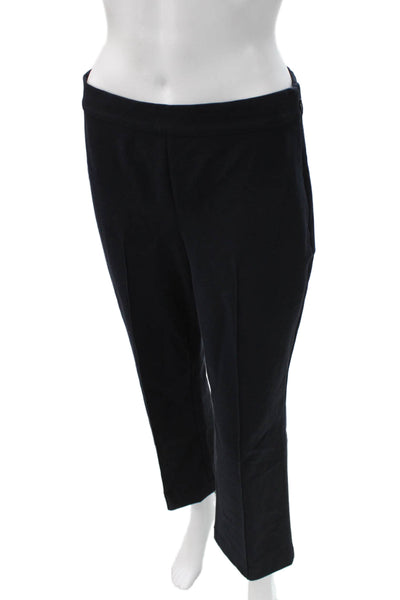 Vince Womens Cropped Black Cotton Pants Zip Size 2