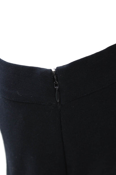 Vince Womens Cropped Black Cotton Pants Zip Size 2