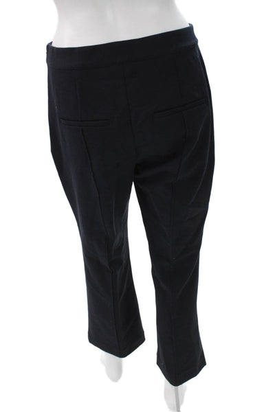 Vince Womens Cropped Black Cotton Pants Zip Size 2