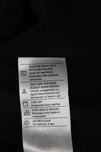 Vince Womens Cropped Black Cotton Pants Zip Size 2