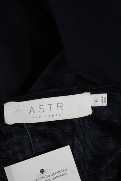 ASTR Womens Bodycon Mini Dress Blue Square Neck Rayon Sleeveless Size S
