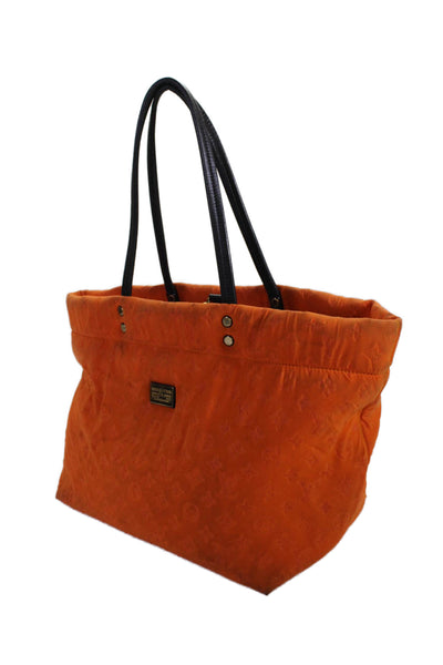 Louis Vuitton Womens Scuba MM Monogram Tote Shoulder Handbag Orange