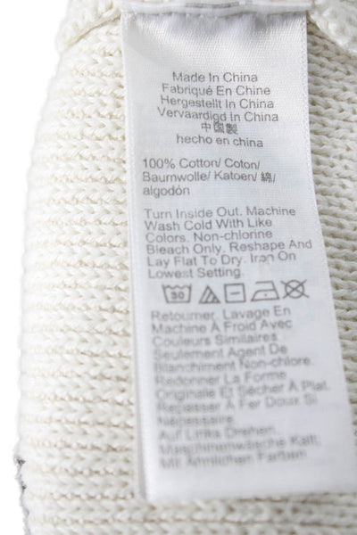 J Crew Womens Ivory Cotton Cardigan Long Sleeve Round Neck Size XS