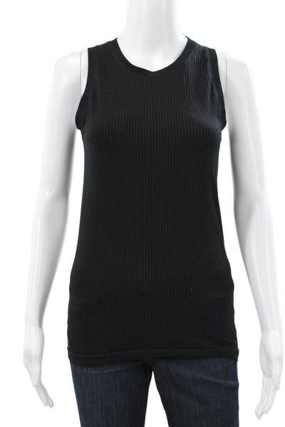 Athleta Women Basic Sleeveless Tank Black Round Neck Pullover Size S