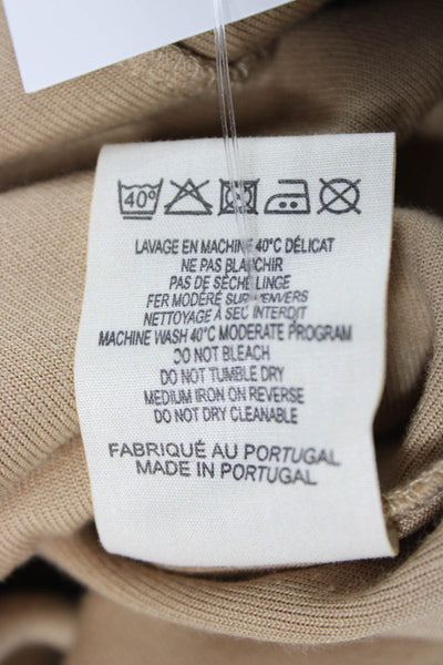 Loulou Studio Women Shift Dress Beige Collared Button Knee Length Size XS