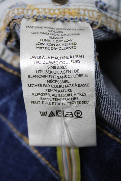 Maeve Anthropologie Womens Wide-Leg Jeans Blue High Rise Cotton Blend Size 26