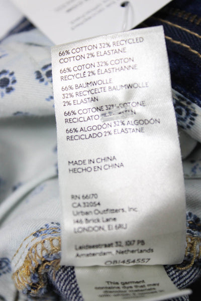Maeve Anthropologie Womens Wide-Leg Jeans Blue High Rise Cotton Blend Size 26