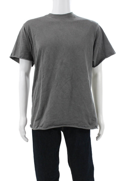 Talentless Mens Gray Crew Neck Short Sleeve T-Shirt 100% Cotton Solid Size L