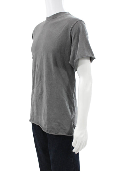 Talentless Mens Gray Crew Neck Short Sleeve T-Shirt 100% Cotton Solid Size L