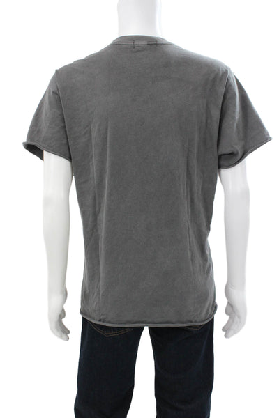 Talentless Mens Gray Crew Neck Short Sleeve T-Shirt 100% Cotton Solid Size L