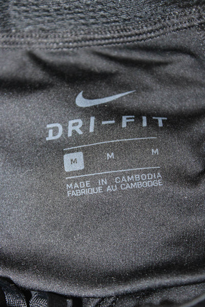 Nike Mens Track Pants Black Recycled Polyester Drawstring Size M