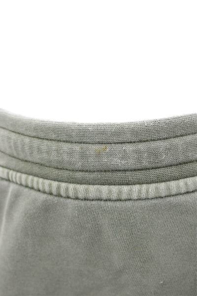 Banks Journal Mens Sweat Shorts Green Organic Cotton Drawstring Size 32
