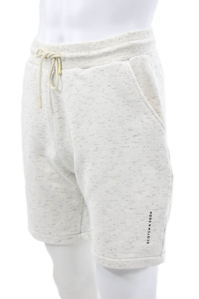 Scotch & Soda Mens Sweat Shorts Gray Drawstring Cotton Solid Size M
