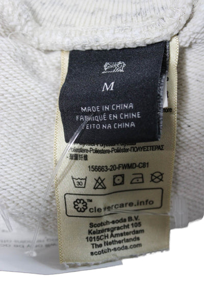 Scotch & Soda Mens Sweat Shorts Gray Drawstring Cotton Solid Size M