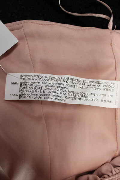 Zara Women Cropped Pink Square Neck Sleeveless Tank Polyester Size XS