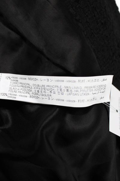 Zara Women Black Overcoat Button Long Sleeve Polyester Size S