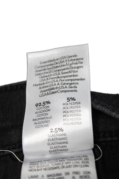 Mother Womens Cropped Jeans Black Cotton Size 23
