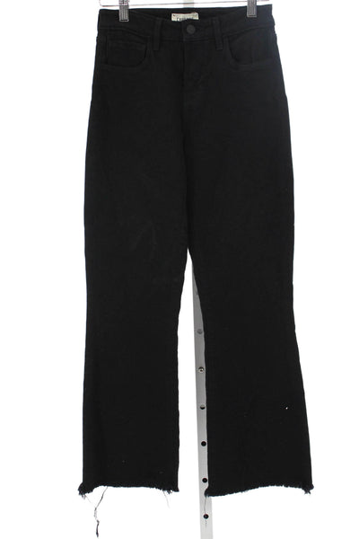 Mother Womens Cropped Jeans Black Cotton Size 23
