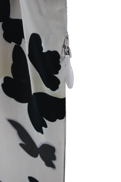 Reiss Womens Fit & Flare Silk Animal Print Dress Short Sleeve Round Neck Size 4