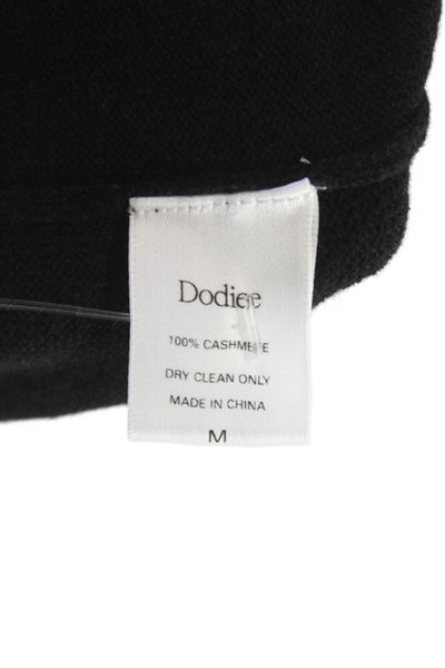Dodiee Womens Black 100% Cashmere Crew Neck Pullover Sweater Long Sleeve Size M