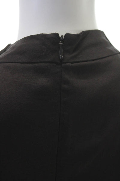 Helmut Lang Women Brown Basic Cowl Neck Sleeveless Tank Polyester Zip Size S