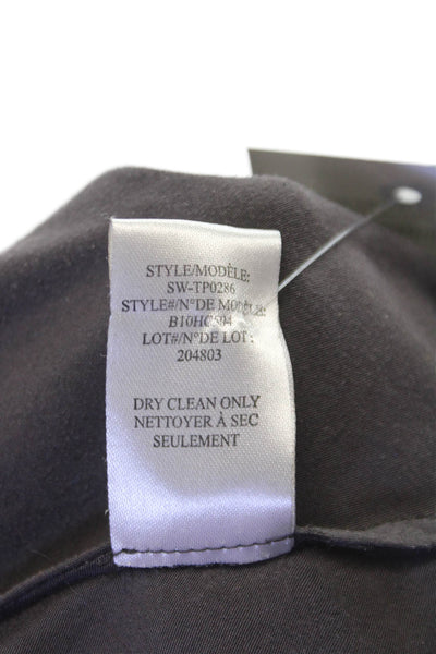 Helmut Lang Women Brown Basic Cowl Neck Sleeveless Tank Polyester Zip Size S