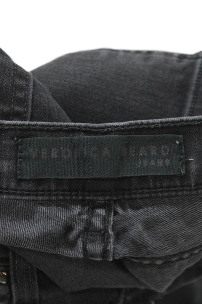 Veronica Beard Womens Skinny Black Jeans Cotton Button Mid Rise Size 28