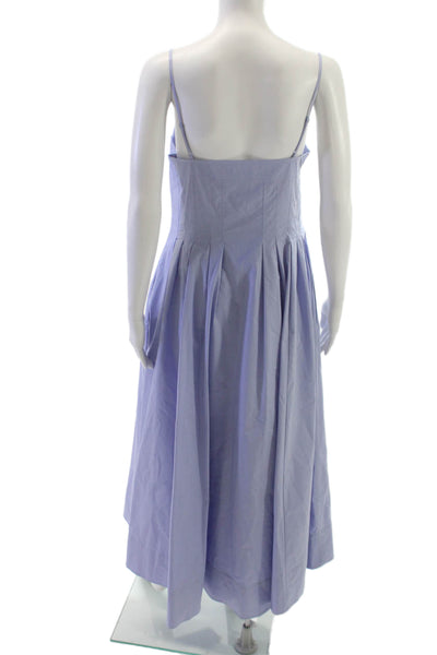 Simkhai Women A-Line Sweetheart Purple Cotton Blend Sleeveless Long Dress Size 8