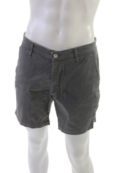 AG Men Chino Shorts Gray Button Closure Size 32