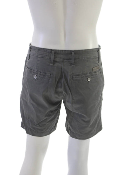AG Men Chino Shorts Gray Button Closure Size 32