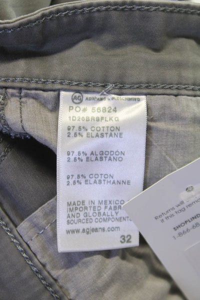 AG Men Chino Shorts Gray Button Closure Size 32