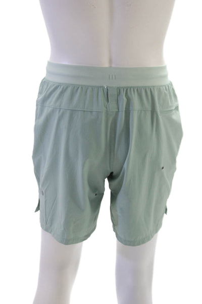 Lululemon Mens Athletic Green Recycled Nylon Drawstring Shorts Size S