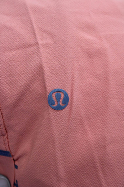 Lululemon Mens Athletic Orange Shorts Drawstring Lightweight Fabric Size S