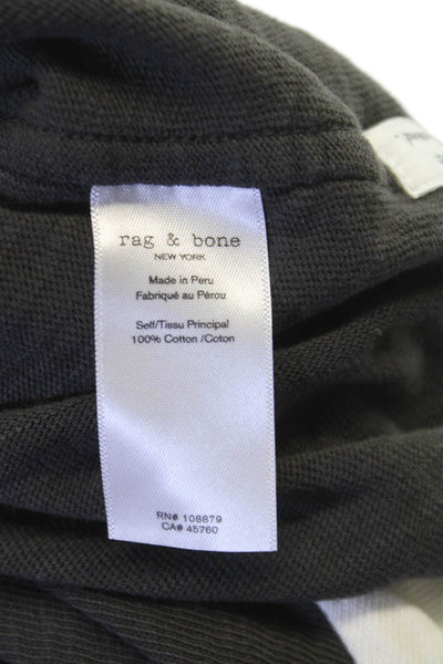 Rag & Bone Mens Gray Colorblock Baseball T-Shirt 100% Cotton Long Sleeve Size S