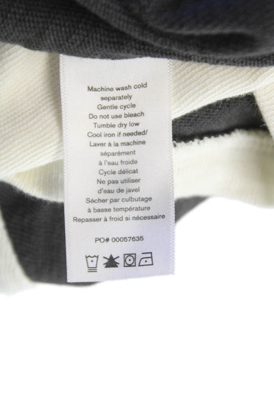 Rag & Bone Mens Gray Colorblock Baseball T-Shirt 100% Cotton Long Sleeve Size S
