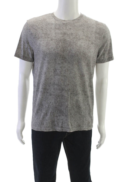 AG Mens T-Shirt Gray Short Sleeve Crew Neck Cotton Stretch Size S