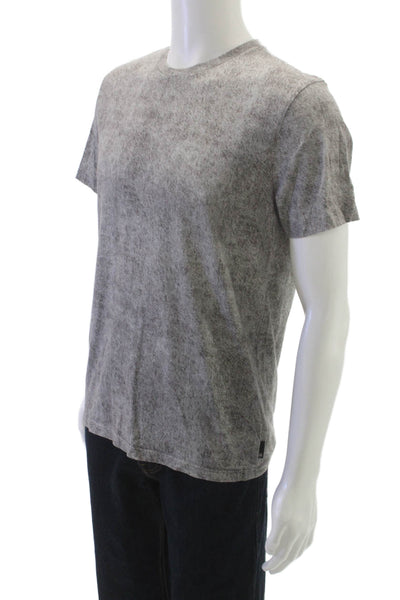 AG Mens T-Shirt Gray Short Sleeve Crew Neck Cotton Stretch Size S