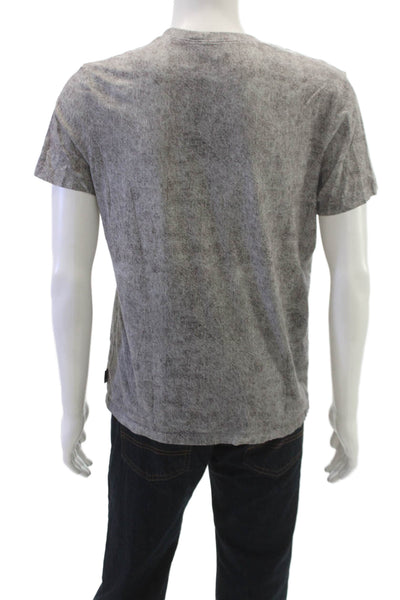 AG Mens T-Shirt Gray Short Sleeve Crew Neck Cotton Stretch Size S