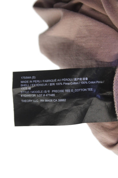 Theory Mens Pima Cotton Crew Neck Short Sleeve T-Shirt Brown Size S