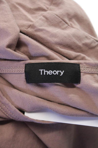 Theory Mens Pima Cotton Crew Neck Short Sleeve T-Shirt Brown Size S